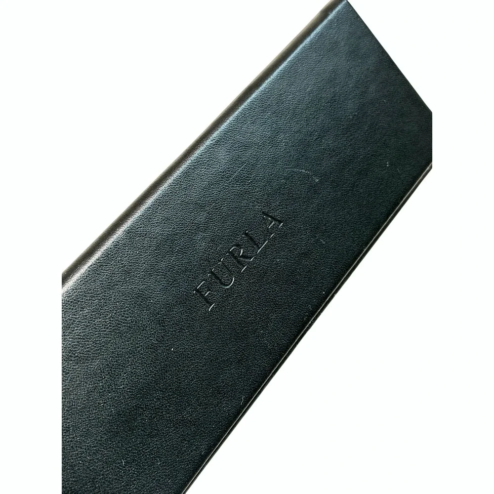 Furla Black Foldable Collapsible Eyeglasses Sunglasses Case Magnetic